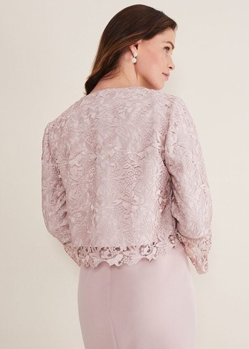 Phase Eight Isabella Lace Jackets Rose Australia | DE6137958